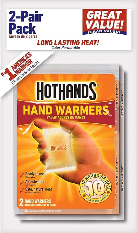 HeatMax HotHands Hand Warmers, 12 Count (6 Pack with 2 Warmers per Pack) Up to 8 Hours of Heat
