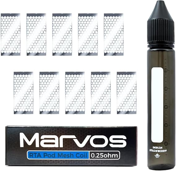 Freemax Marvos RTA Replacement Mesh Coil Wire 10 Pack + Unicorn Bottle 0.25Ω