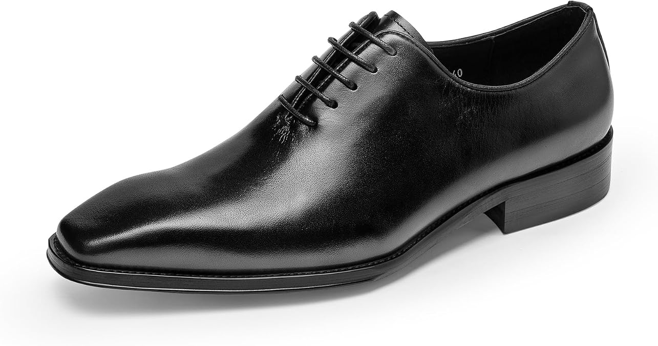 Men's Dress Shoes Whole Cut Oxford - Premium Full Grain Leather Formal Business Shoes for Men