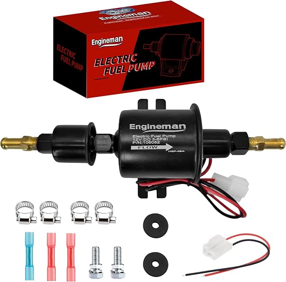 Electric Fuel Pump 12V Electric Transfer for Universal Low Pressure Gas Diesel Fuel Pump 3-6psi HEP-02A For Lawn Mower Carburetor Cars Trucks Boats