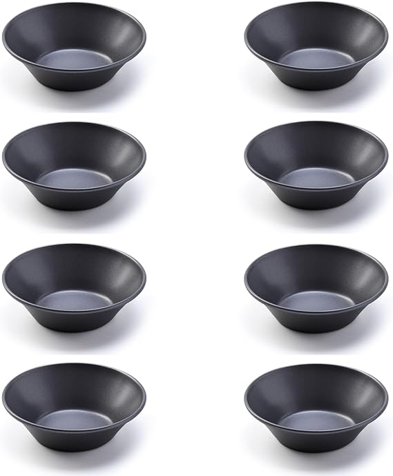 Pastel de Nata Tins Carbon Steel 8 Pack Egg Tart Molds for Baking, Nonstick Mini Pie and Custard Tart Pans, Reusable Portuguese Custard Tart Shell Trays, Oven & Air Fryer Safe