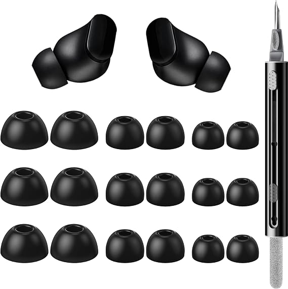 9 Pairs Replacement Ear Tips for Beats Studio Buds/Fit Pro Earbuds, Black | Replacement Silicone Eartips for Beats Earbuds Earphone Headphones, Soft Secure Fit