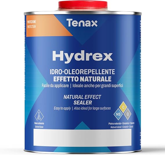Tenax Hydrex Stone Sealer Professional Penetrating Sealer for Granite, Marble, Natural Stone & Concrete Stain & Water Protection for Countertops, Tile, Indoor & Outdoor Surfaces 1 Quart