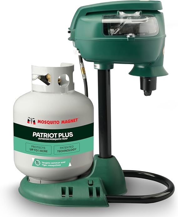 Mosquito Magnet Patriot Plus Propane Mosquito Trap, CO2 Flying Insect Trap | Plug-In Mosquito Trap, Protects up to 1 Acre, Counterflow Technology, 50ft Power Cord, Mosquito Attractant for Outdoors