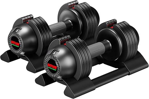 Adjustable Dumbbell Set 22lbs pair adjustable dumbbell- Perfect for Strength Training and Fitness Workouts