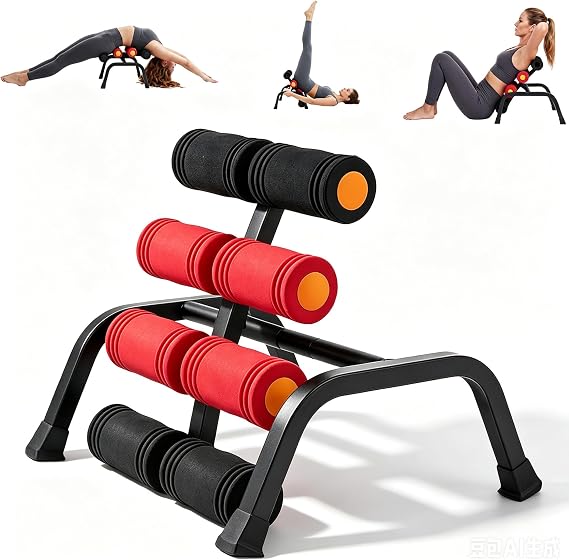 Mini Inversion Table, Spinal Decompression Table Rollers | Back Extension Machine for Back Pain Relief, Easy to Assemble & 297 Weight Capacity, Home Gym Equipment