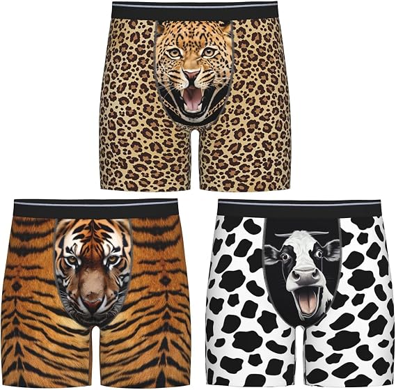 Underwear Men 3 Pack Funny Boxer Brief Set For Men Underwear Multipack Fun Novelty Gifts