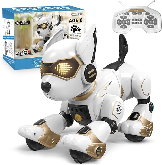 okk Robot Dog for Kids, Programmable Remote Control Interactive Dog Toy
