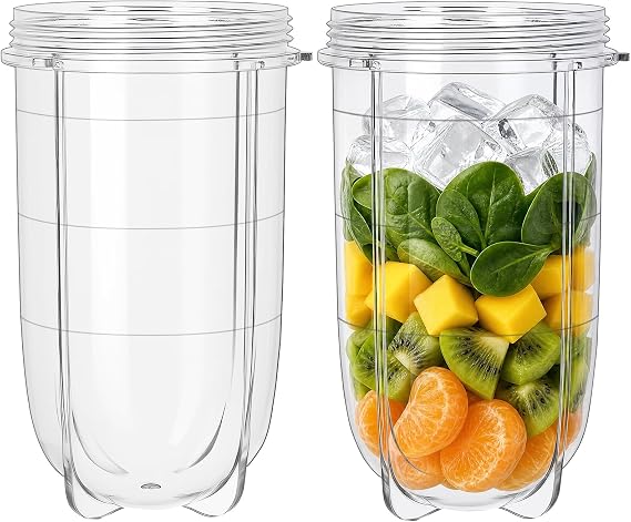 2 Pack 16oz Replacement Cups for Magic Bullet 250W Blender