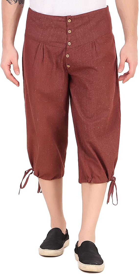 ThePirateDressing Men's Gothic Renaissance Pirate Viking Costume Cosplay Halloween Medieval Pants with Drawstrings