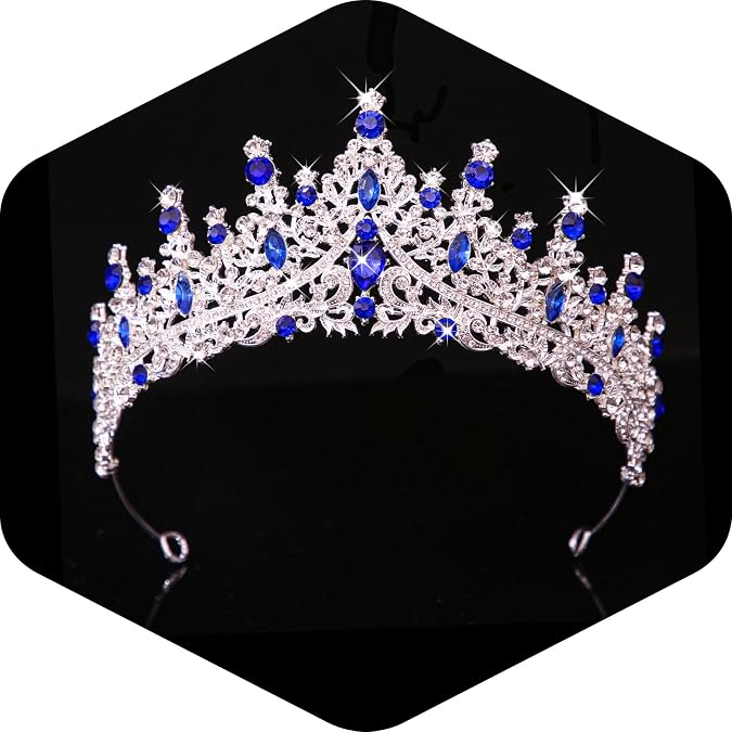 Tiaras and Crowns for Women Crystal Princess Tiaras Rhinestone Queen Crowns For Wedding Bridal Birthday Prom Pageant Party (Tiara 100)