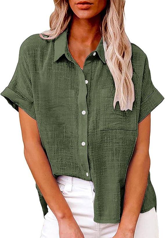 Linen Shirts for Women Long Sleeve Office Casual Summer Womens Tunics Scoop Neck Wear with Leggings Going Out Ladies Clothes Formal Scoop Holiday Blouse Athletic Kawaii Printed Striped Blouses