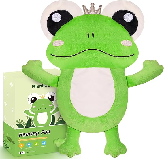 Microwave Heating Pad for Period Cramps Pain Relief, 16"12" Plush, Frog
