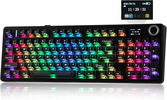 EPOMAKER Aula F99 MAX Wireless Mechanical Keyboard, Smart Screen & Knob