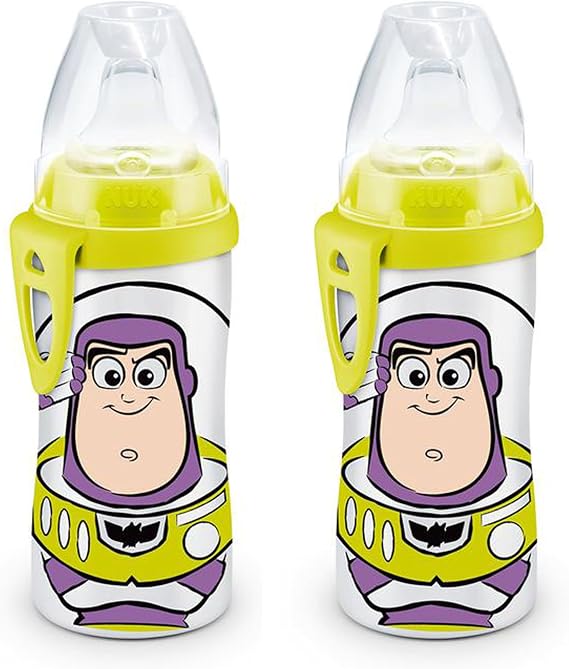 NUK Buzz Lightyear Active Cup, 10 Oz, 2-Pack BPA Free, Spill Proof Sippy Cup