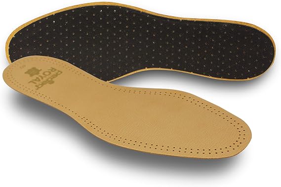 pedag Royal Thin Leather Insoles Anti-Odor Cushioned Shoe Liners 12 Wo/9M | Made in Germany. Activated charcoal layer absorbs foot odor and sweat. Vegetable-tanned sheepskin, fits dress shoes, boots.
