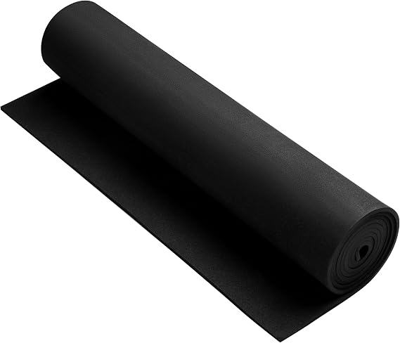 AMZQNART 2mm EVA Foam Sheets Roll 16x29.5in Black for Cosplay DIY 90kg/m3 | High Density, High stability, Craft Armor and Weapons, Halloween Costumes, Christmas, Easter, Thanksgiving