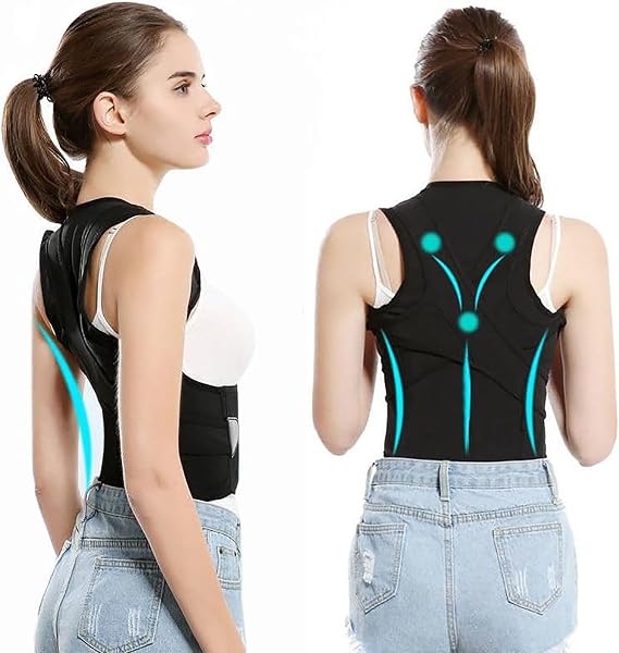 Adjustable Back Posture Corrector Full Back Support Correction Belt Therapy Corset Adult Clavicle Spine Back Shoulder Lumbar Brace Reshape Your Body (Black L)