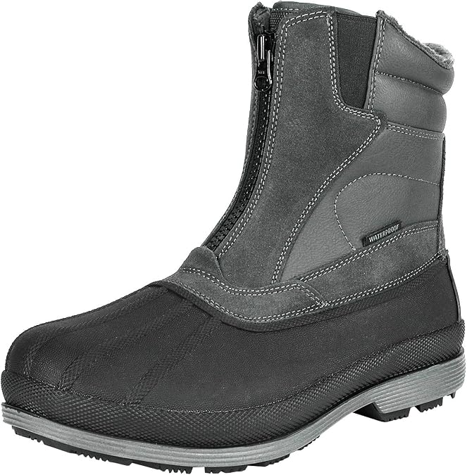 NORTIV 8 Men's Zip Winter Snow Boots Slip on