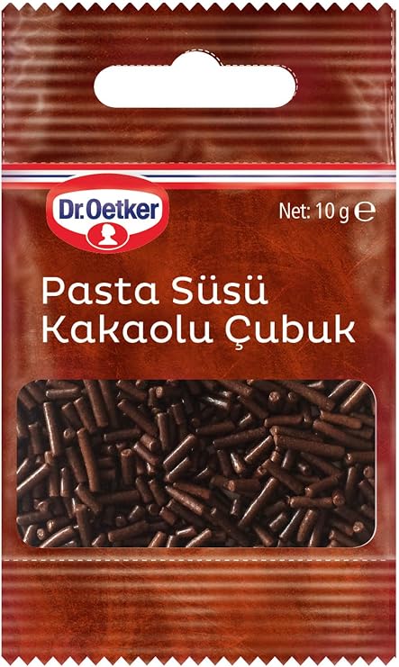 Dr. Oetker Dekor Pasta Süsü Kakaolu Çubuk 10 gr x 1 Adet