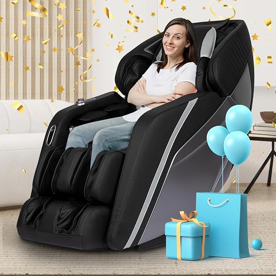 Osaki Ador 3D Integra | Black | 3D SL-Track Full Body Airbag & Roller Massage Chair | Zero Gravity | Back & Calf Infrared Heat | Foot Roller | Heart Rate Monitor | Space Saving | Bluetooth Speaker