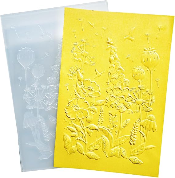3D Spring Flower Background Background Embossing Folder for Card Making Floral DIY Plastic Scrapbooking Photo Album Card Paper DIY Craft Decoration Template Mold