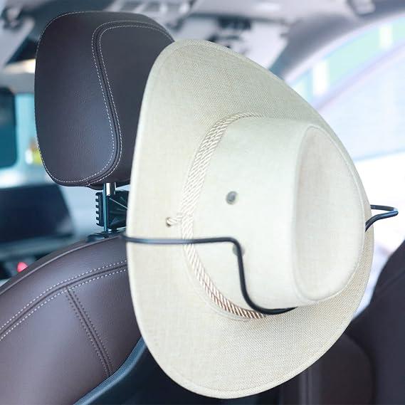 Cowboy Hat Holder, Cowboy Hat Rack for Truck/SUV, Car Coat hanger (Black)