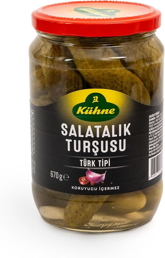 Kühne Türk Tarzı Salatalık Turşusu Tam Cam Kavanoz 670 g