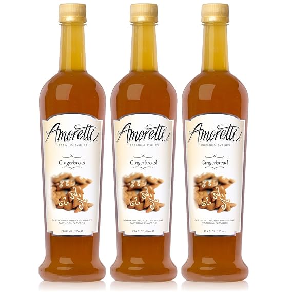 Amoretti Premium Gingerbread Syrup 750ml 3 Pack, 7.29 Pound