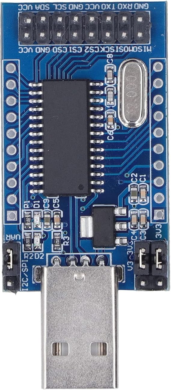 CH341A USB to UART Module Converter I2C SPI TTL Serial Parallel Output 3.3V 5V for Microcontroller Programming and Embedded Development