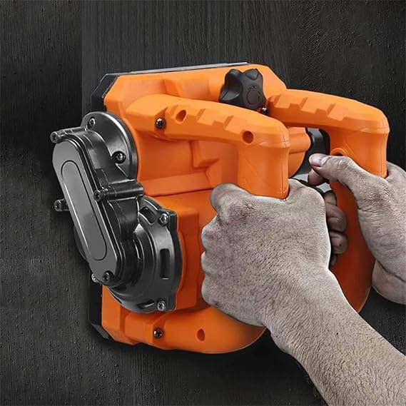 Electric Wall Planer, Concrete Shovel Putty Wall Planing Machine, Automatic Putty Wall Scraper, 1-4MM Depth Adjustable, 90 No Dead Angle, for Wall Renovation, Cement Removal,5800W