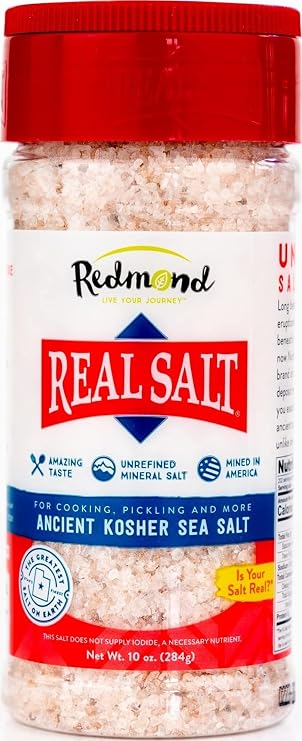 Redmond Real Sea Salt - Natural Unrefined Gluten Free Kosher, 10 Ounce Shaker