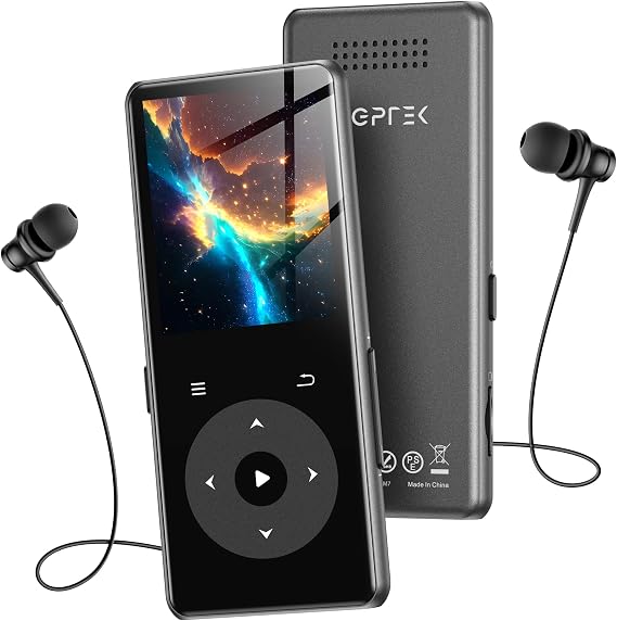 AGPTEK MP3 Player with Bluetooth, M7 1.8'' Music Player with Speaker(0 GB)