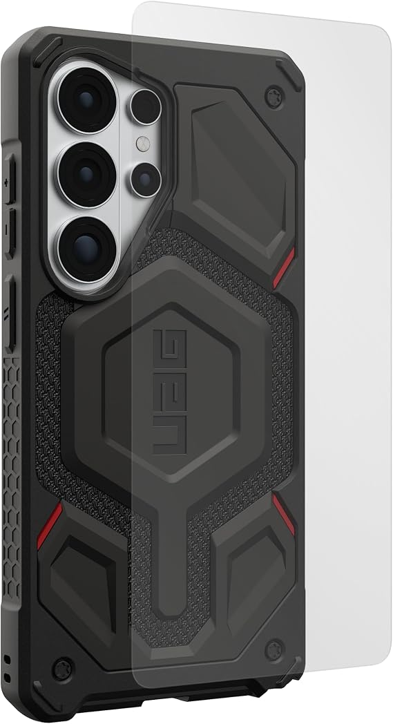 URBAN ARMOR GEAR UAG for Samsung Galaxy S26 Ultra Monarch Pro Case Bundle with Glass Shield Screen Protector, Kevlar Black
