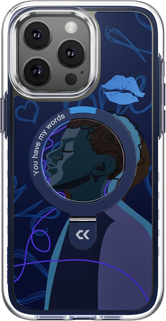 CASEKOO 360 Air Max for iPhone 14 Pro Case [16FT Military Drop Protection/Build-in Magnetic Ring Stand] - Fashion Sport Series - Tough 360 Air-Filled Bumper - AirLov Blue