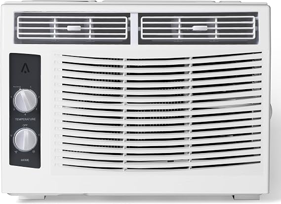 GarveeHome 5000 BTU Window Air Conditioner, Mount Air Conditioner AC Unit for Rooms up to 200 Sq.Ft, Window Mounting Kit, Window AC Unit for Apartment, Bedroom, White