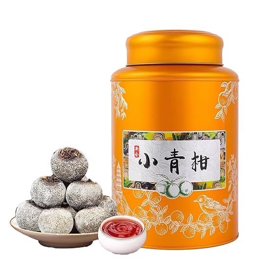 Puerh Tangerine Peel Pu-erh Tea 17.64oz(500g) Xiao Qing Gan Puerh Tea Xinhui ChenPi Pu'er Citrus Green Orange Peel -