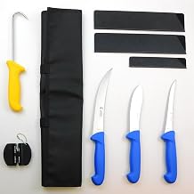 Jero Professional Meat Processing Knife Set With Knife Sharpener, Knife Case and Blade Guards