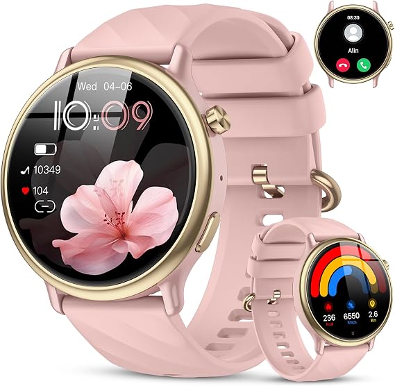 Smart Watch for Women Fitness Tracker: Waterproof Running Digital Mens Watches Make Answer Call Smartwatch for Android Phone iPhone Samsung Compatible Sleep SpO2 Heart Rate Monitor Step Pedometer