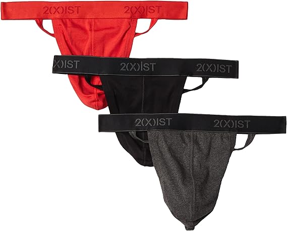 2(X)IST Men's Essential Cotton Y-back Thong 3-pack Underwear (pack of 3)