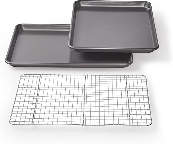 Chicago Metallic Jelly Roll Pan Set with Cooling Rack
