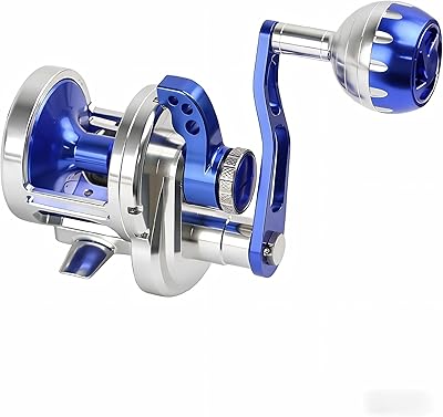 66-77lbs Jigging Reel, 6.3:1 9BB2RB Conventional Reel, CNC All Aircraft Aluminum Left and Right Hand Saltwater Fishing Reel