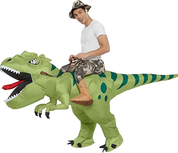 Halloween Inflatable Dinosaur Costume Adult,Blow Up T Rex Suit Men Women