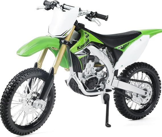 1:12 Scale Dirt Bike compatible for Kawasaki KX450F Motorcycle Model Mini Supercross Motorcross Moto Model Collection or Gift for Adult Kid Boy (Green)