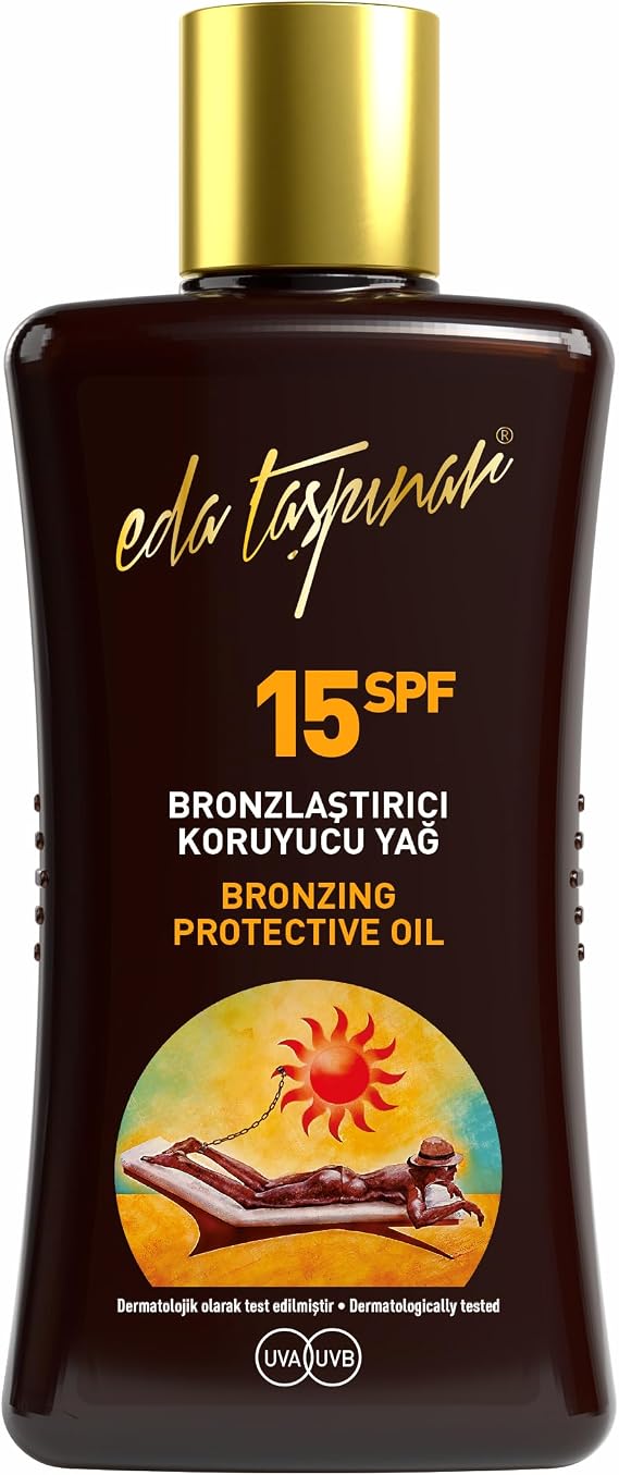 Eda Taşpınar Bronzlaştırıcı Koruyucu Yağ SPF 15 (200 ml/6.8 fl oz)