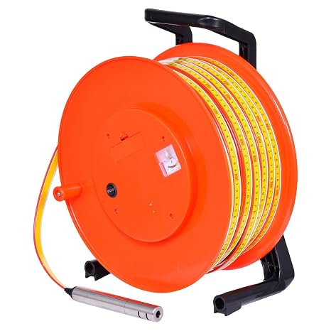 98ft/30m Well Water Depth Gauge, Water Levels Meter with Stainless Steel Probe, Well Waters Level Indicator Waters Levels Measurement with Stainless Steel Probe
