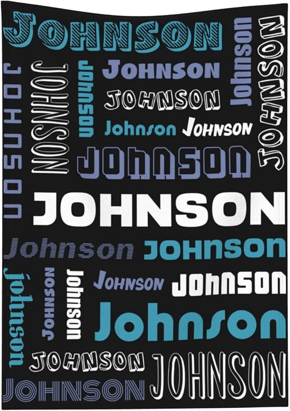 Custom Baby Blanket with Name Customized Baby Name Blanket Personalized Gifts for Kids Girl Boy, Full, Black