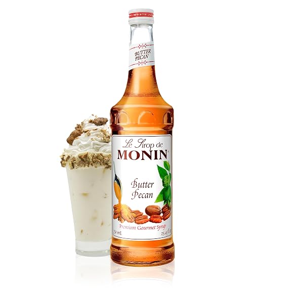 Monin - Butter Pecan Syrup for Drinks, Gluten Free - 750 ml / 25.4 fl oz