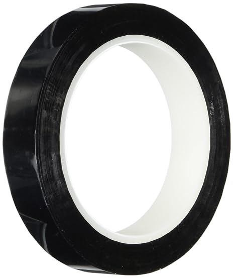 TapeCase Metalized Polyester Film Tape 1/4" x 5yds - Black (1 Roll) (1/4-5-MPFT-Black)