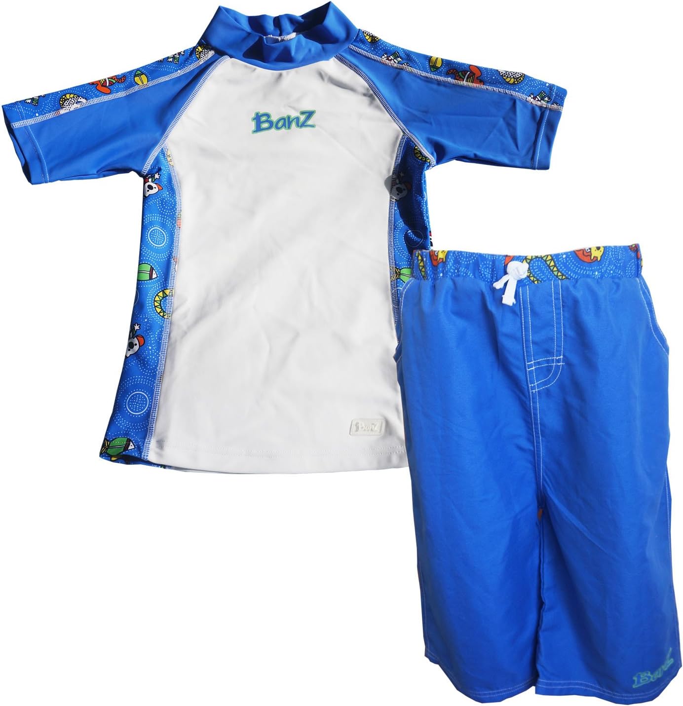 Baby Banz Baby Boys Short Sleeve Rash Guard and Board Shorts Set